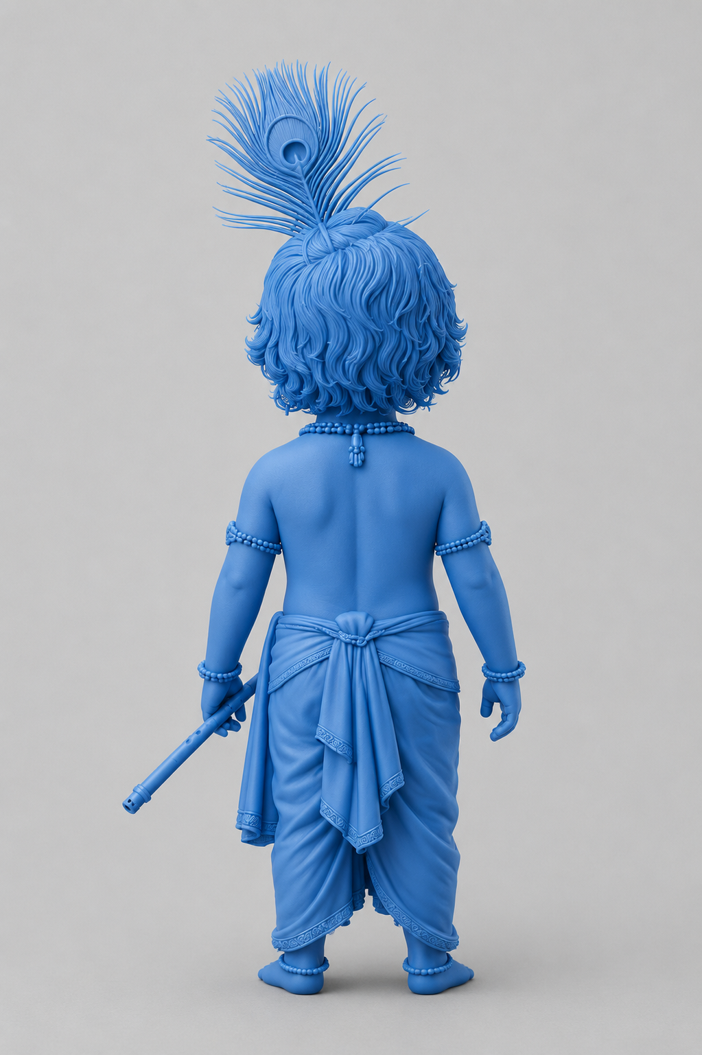 Little Krishna Back Side With Flute 3D Model (5 Inch)